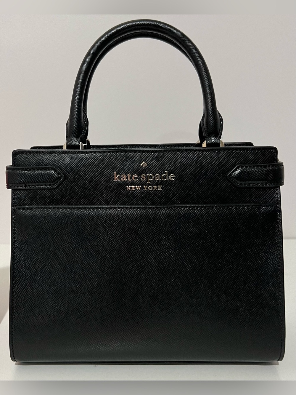kate spade Black Structured Leather Satchel
